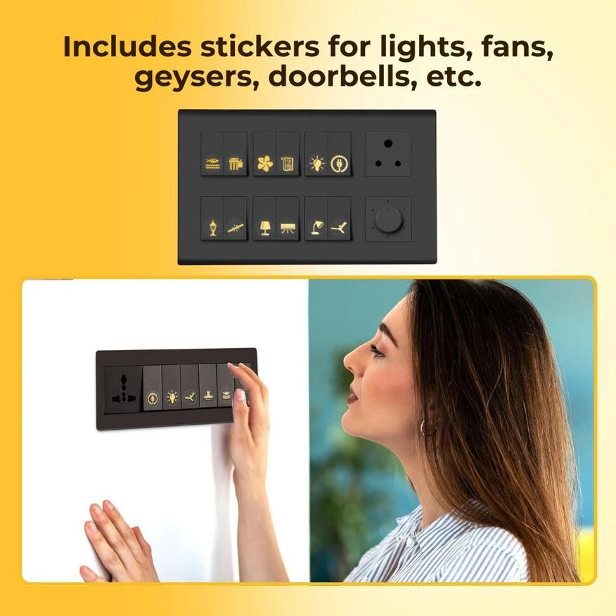 Gold Switch Stickers (Pack Of 2)