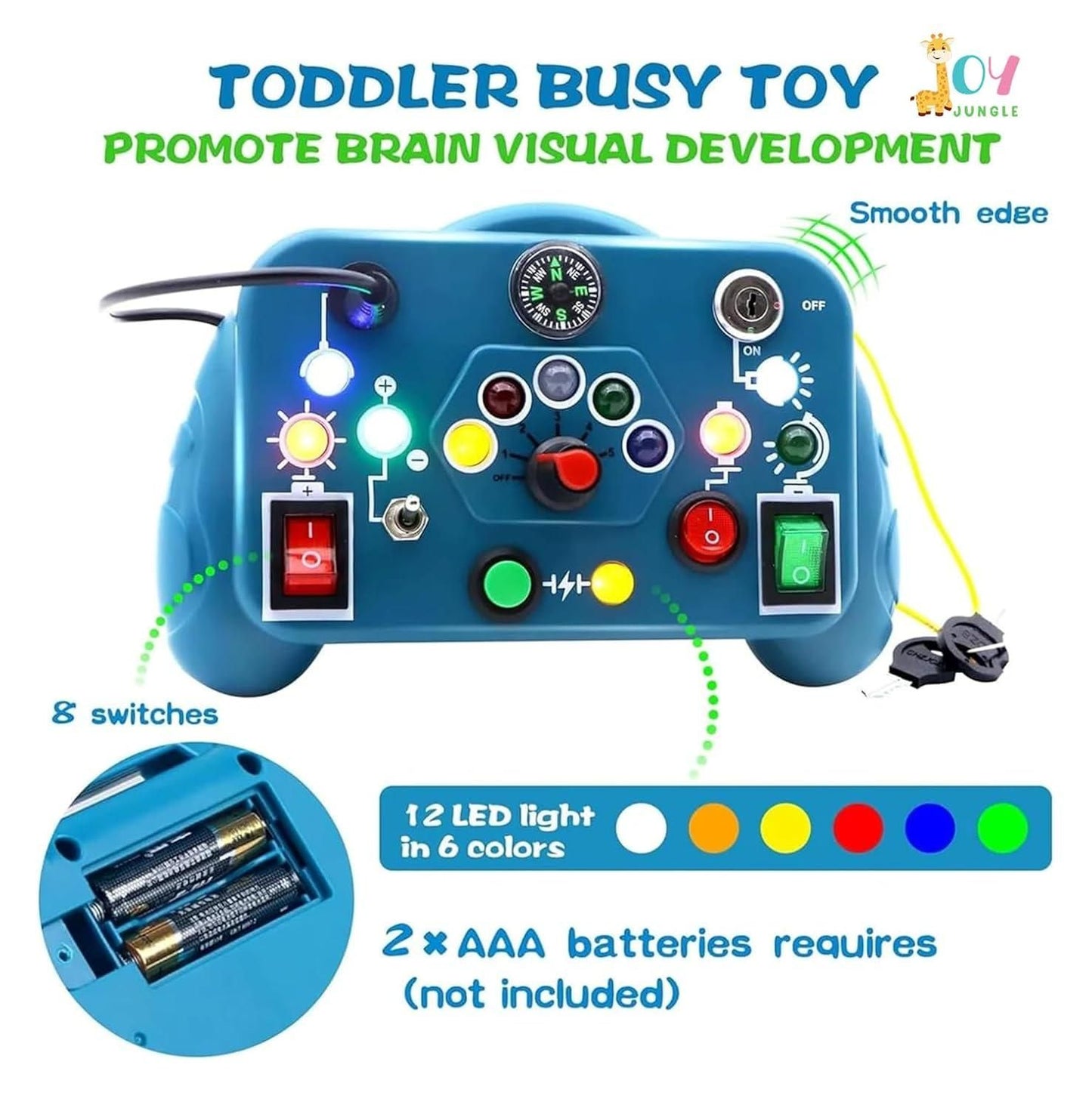 Toddler Busy Board Switch Light Game For Hand-Eye Coordination & Brain Development