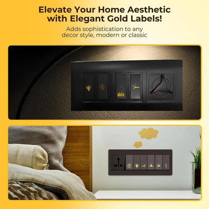 Gold Switch Stickers (Pack Of 2)